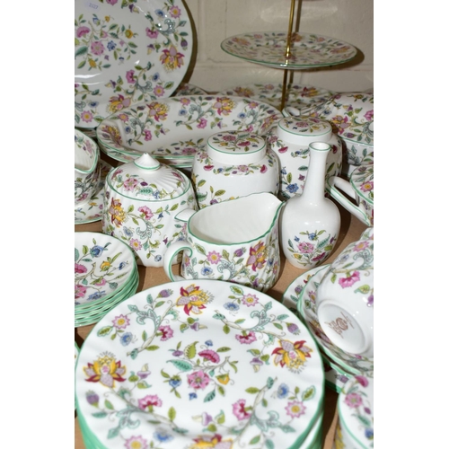 693 - A ONE HUNDRED AND EIGHTY SEVEN PIECE MINTON HADDON HALL DINNER SERVICE, comprising fifteen dinner pl... 