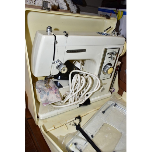 704 - TWO BOXES AND LOOSE a cased Frister Rossman model 503 sewing machine, four late twentieth century la... 