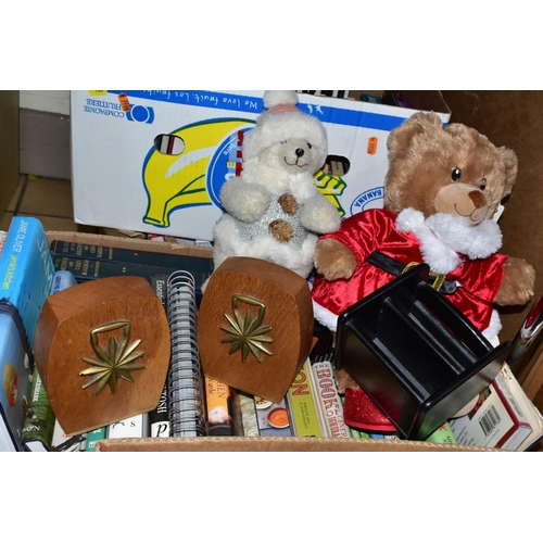 705 - FOUR BOXES AND LOOSE BOOKS, PICTURES AND SUNDRY ITEMS, to include approximately one hundred and twen... 