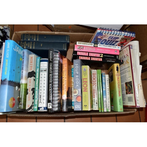 705 - FOUR BOXES AND LOOSE BOOKS, PICTURES AND SUNDRY ITEMS, to include approximately one hundred and twen... 