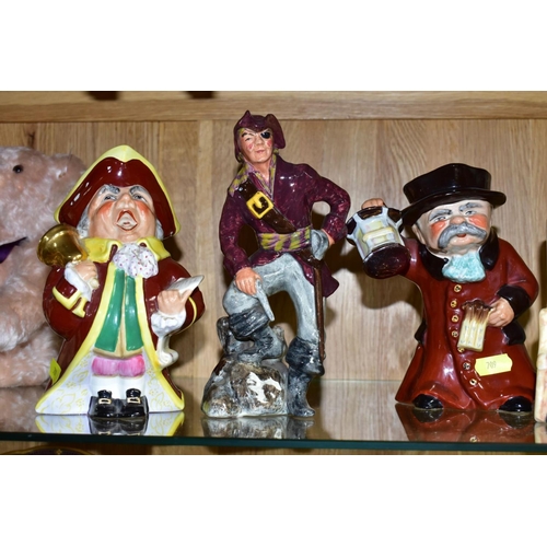 709 - TOBY JUGS AND FIGURES, comprising Royal Doulton figure 'Forty Winks' HN1974, 'Night Watchman' and 'T... 