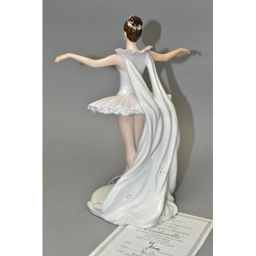 714 - A LIMITED EDITION COALPORT FIGURINE, 'Dame Margot Fonteyn as Cinderella' 819/4940 with certificate a... 