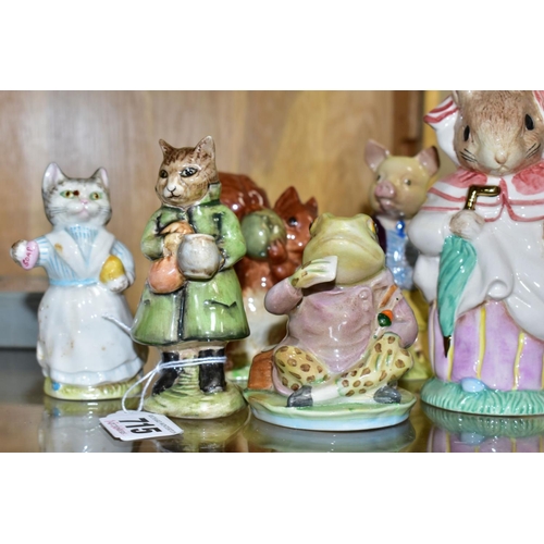 715 - SIX BESWICK BEATRIX POTTER FIGURES, comprising, Squirrel Nutkin,Piglin Bland, Tabitha Twitchit, Simp... 