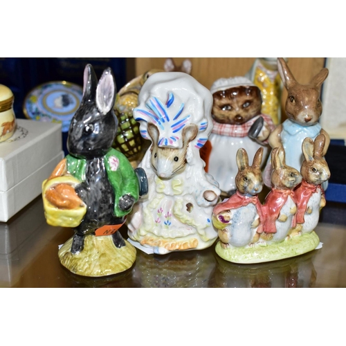 717 - ELEVEN BESWICK BEATRIX POTTER FIGURES, comprising Sir Isaac Newton, Samuel Whiskers, Mr Alderman Pto... 