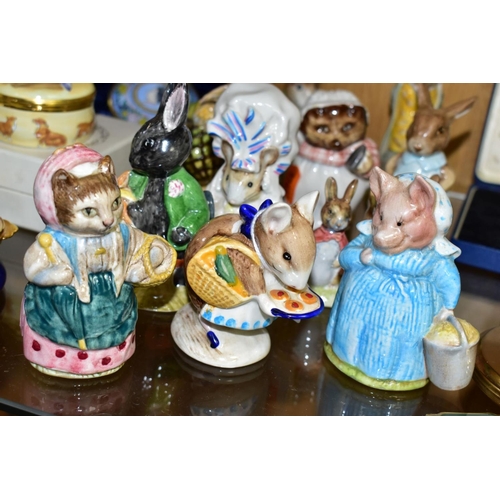 717 - ELEVEN BESWICK BEATRIX POTTER FIGURES, comprising Sir Isaac Newton, Samuel Whiskers, Mr Alderman Pto... 