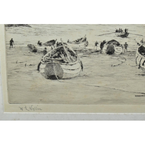 726 - WILLIAM LIONEL WYLLIE (1851-1931), TWO SIGNED ETCHINGS, comprising 'Fishing Cobbles in Cullercoats H... 