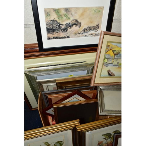 727 - JOHN WELCH (BRITISH CONTEMPORARY) TWO BOXES AND LOOSE AMATEUR WATERCOLOURS, to include landscapes, b... 