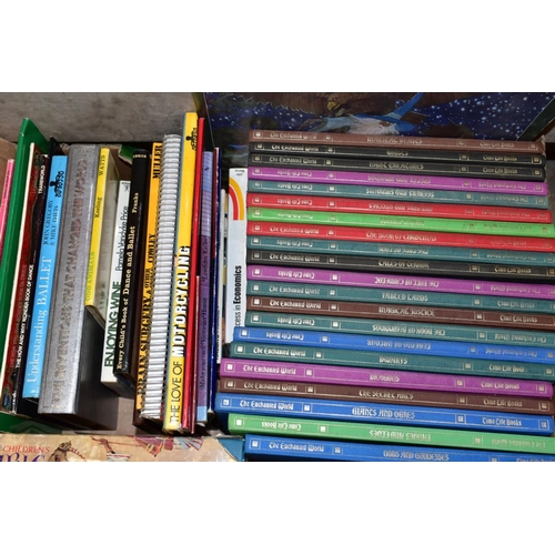 732 - FOUR BOXES OF BOOKS, approximately two hundred titles to include twenty three Rupert the Bear annual... 