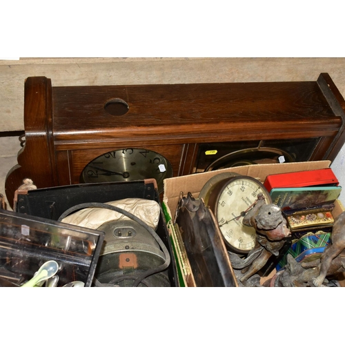 735 - SEVEN BOXES AND LOOSE CERAMICS, GLASS, PICTURES, VINTAGE VACUUM CLEANER, METALWARES AND SUNDRY ITEMS... 