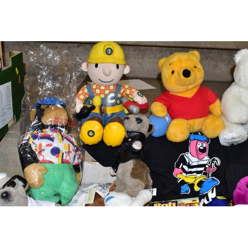 736 - THREE BOXES AND LOOSE TOYS, to include a boxed Rupert Bear Tree House (pieces unchecked but appears ... 