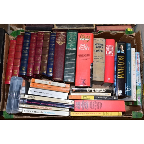 737 - BOOKS & EPHEMERA, four boxes containing approximately 120 titles in hardback and paperback format to... 