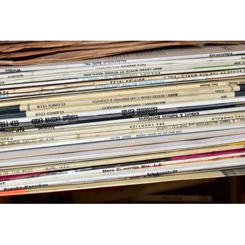 738 - FOUR BOXES OF BOOKS AND RECORDS to include approximately fifty vinyl singles, lps and 78s, including... 