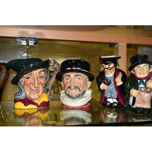 751 - A COLLECTION OF CHARACTER AND TOBY JUGS, fifteen jugs including Royal Doulton Night Watchman D6576, ... 