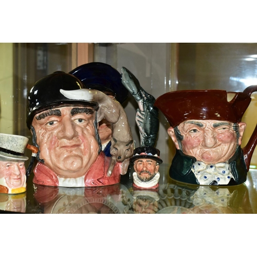 751 - A COLLECTION OF CHARACTER AND TOBY JUGS, fifteen jugs including Royal Doulton Night Watchman D6576, ... 