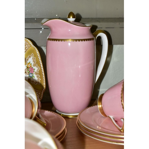 757 - A GROUP OF CERAMIC TEA SETS AND OTHER WARES, to include a twenty two piece Royal Doulton pink Art De... 