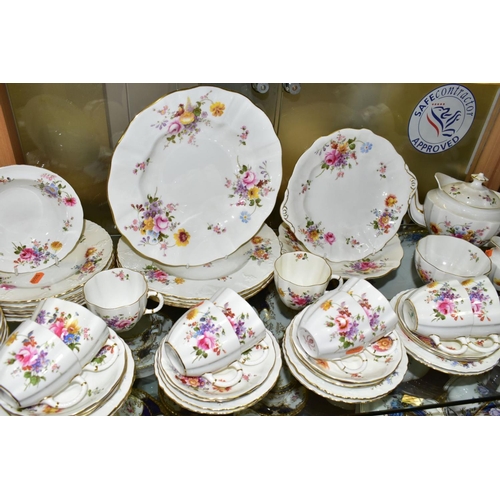 762 - A SIXTY EIGHT PIECE ROYAL CROWN DERBY DERBY POSIES DINNER SERVICE with various red and green backsta... 