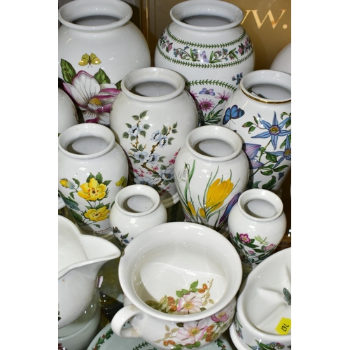 767 - A COLLECTION OF PORTMEIRION VASES, JUGS AND OTHER ITEMS, mainly Botanic Garden and Garden Herbs patt... 