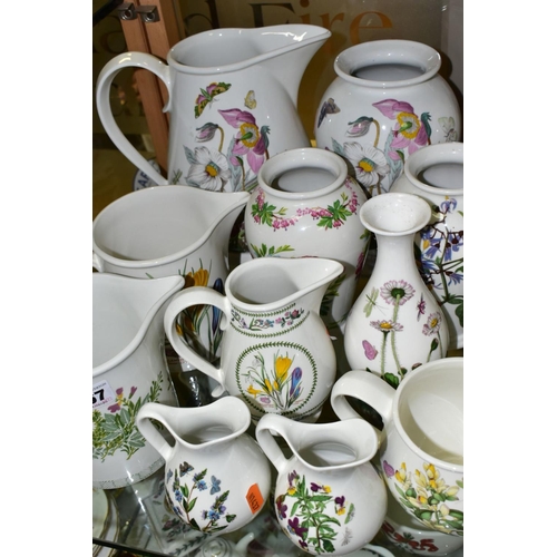 767 - A COLLECTION OF PORTMEIRION VASES, JUGS AND OTHER ITEMS, mainly Botanic Garden and Garden Herbs patt... 