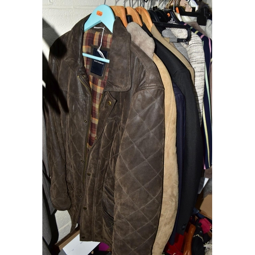 789 - MENS AND LADIES CLOTHING AND ACCESSORIES, to include a Moorlands shearling coat size 42, Magee two p... 