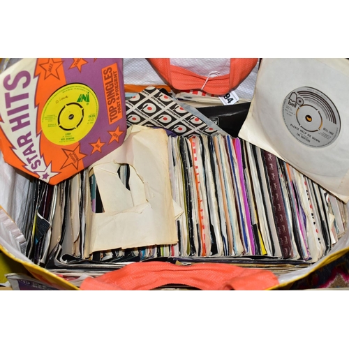 794 - A BAG CONTAINING OVER TWO HUNDRED AND FIFTY SINGLES including sixteen on the Tamla Motown label arti... 