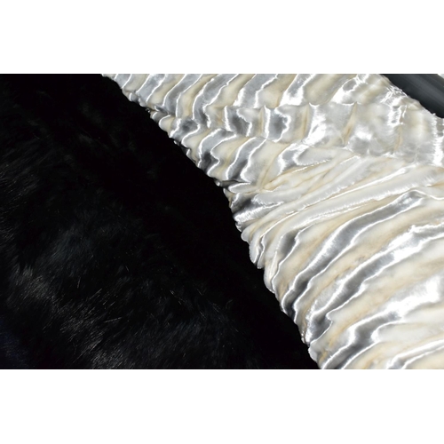 796 - NINE ROLLS OF ARTIFICIAL FUR FABRIC, colours include black, grey, white, red and lilac, in a variety... 