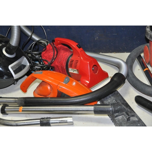 1270 - A NUMATIC HVR200-22 HENRY VACUUM CLEANER, a Bosch Allrounder vacuum cleaner, a Dirt Devil handheld v... 