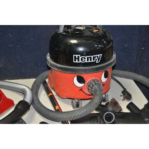 1270 - A NUMATIC HVR200-22 HENRY VACUUM CLEANER, a Bosch Allrounder vacuum cleaner, a Dirt Devil handheld v... 