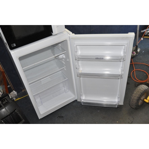 1281 - AN ELECTRA UNDER COUNTER FRIDGE width 49cm, depth 50cm and height 83cm along with a Morrisons Microw... 