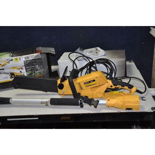 1290 - A GARDENPRO POWERPLUS ELECTRIC CHAINSAW with extension bar (PAT pass and working)