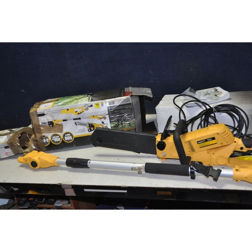 1290 - A GARDENPRO POWERPLUS ELECTRIC CHAINSAW with extension bar (PAT pass and working)