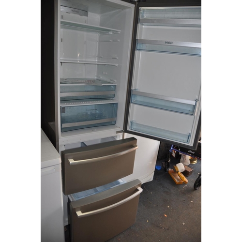 1300 - A HAIER AFL631CS/U FRIDGE FREEZER width 60cm, depth 70cm and height 188cm (PAT pass and working at 5... 