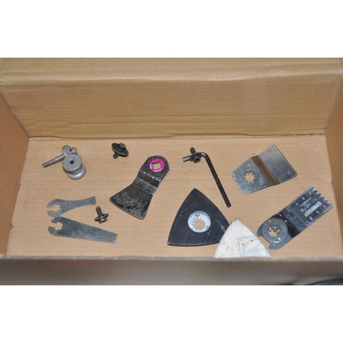 1319 - A FEIN MSx315 9.6v MULTITOOL with one battery and charger along with various cutters (PAT pass and w... 