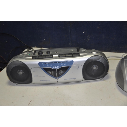 1325 - THREE ROBERTS CD9959 CD RADIOS two with cables one without and a Philips portable radio no cable (al... 