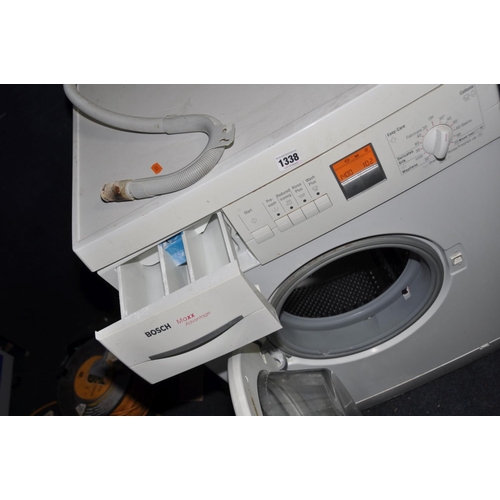 1338 - A BOSCH WFX2868GB WASHING MACHINE width 60cm, depth 58cm and height 85cm (PAT pass and powers up but... 