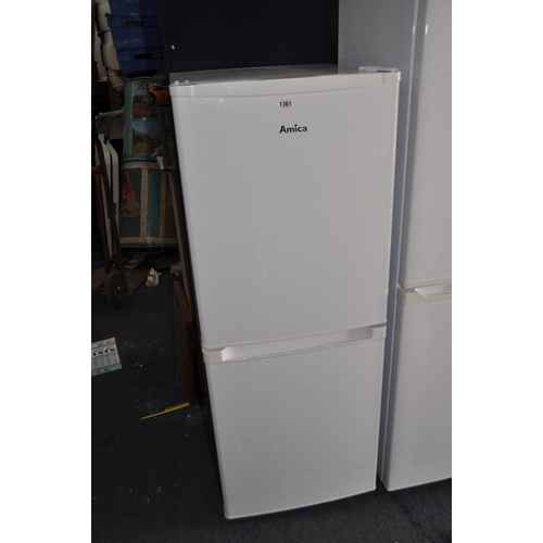 1361 - AN AMICA FRIDGE FREEZER width 50cm, depth 56cm and height 128cm (PAT pass and working at 0 and -21 d... 