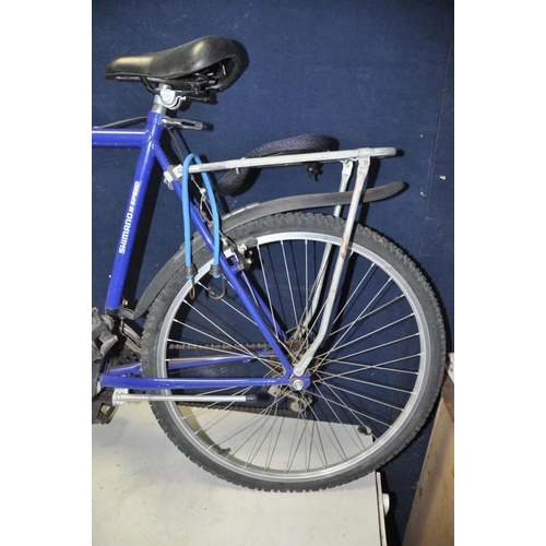 1387 - A EMMELLE ALPINE MOUNTAIN BIKE with 18 speed shimano gears and rear mounted rack (in good condition)