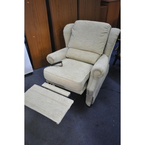 1443 - A G PLAN BEIGE ELECTRIC RECLINER ARMCHAIR