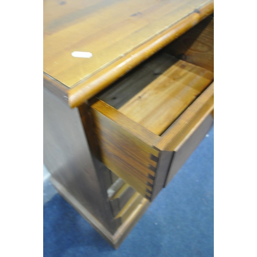 1455 - A PINE CHEST TWO SHORT OVER THREE LONG DRAWERS, width 92cm x depth 49cm x height 96cm (condition:-su... 