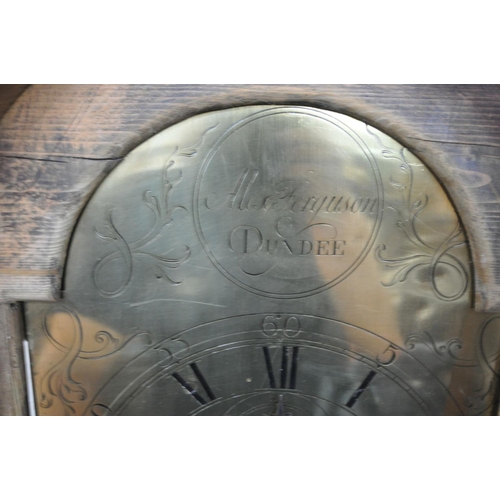 1473 - A GEORGE III LIGHT CARVED OAK EIGHT DAY LONGCASE CLOCK, the hood with a deep swan neck pediment, cyl... 