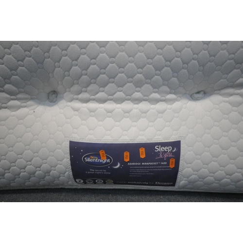 1495 - A SILENTNIGHT ASHRIDGE MICRAPOCKET 1000 DIVAN BED AND MATTRESS