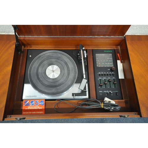 1525 - A DYNATRON MODEL NO RG 1110 PM RADIO, in a mahogany cabinet, with a Garrard sp 25 mk iv turntable, a... 