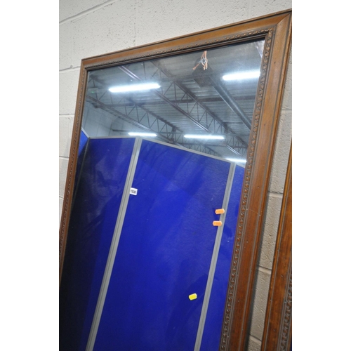 1538 - TWO LARGE MODERN RECTANGULAR FLOOR STANDING MIRRORS, 90cm x 200cm