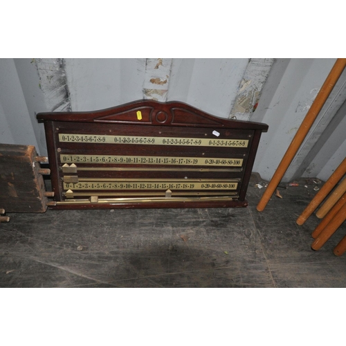 1620 - A FIRST HALF 20TH CENTURY AND LATER FULL SIZE OAK AND STAINED WOODEN FRAMED SLATE BED SNOOKER TABLE,... 