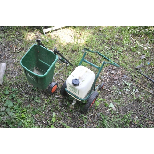 1208 - A WALKOVER SPRAYERS PULL ALONG GARDEN WATER TUB HOLDER with tub (one handle missing butterfly nut) t... 