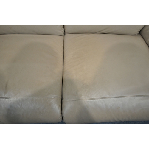 1150 - A LA Z BOY TWO SEATER MANUAL RECLINER (stains to seat)