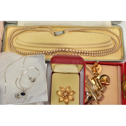 118 - A BOX OF ASSORTED WATCHES AND JEWELLERY,  to include seven ladies wrist watches, names to include Ro... 