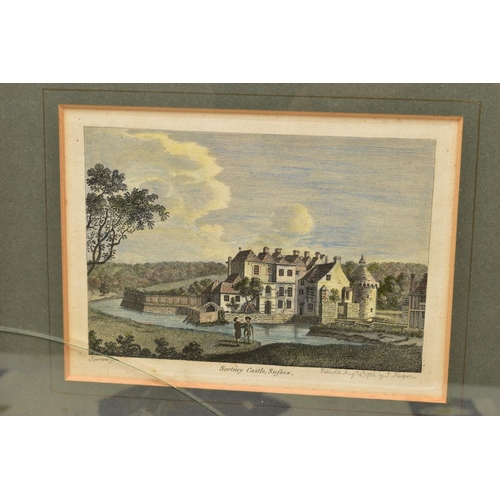 500A - WATERCOLOUR, PRINTS AND EPHEMERA, comprising an unsigned watercolour of Scotney Castle, approximate ... 