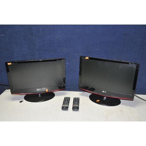 1262 - A LG M197WDL 19in tv and a LG M197WDJ 19in TV both with remotes (both PAT pass and working) (2)