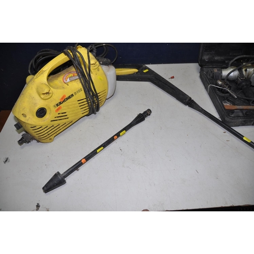 1264 - A CHALLENGE PRO MRH4947 HAMMER/IMPACT DRILL along with a Karcher B102 pressure washer with lance (bo... 