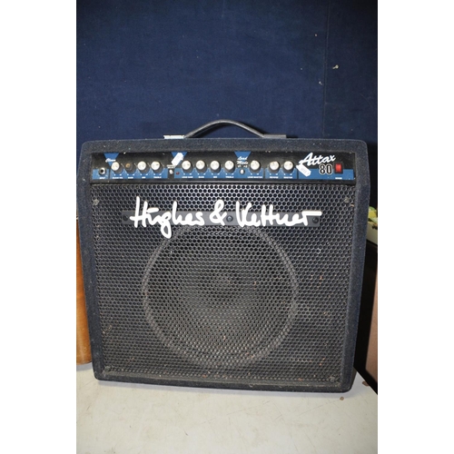 1280 - A HUGHES AND VETTNER ATTAX80 amplifier along with a Samick SM-10 guitar amp (both PAT pass and power... 